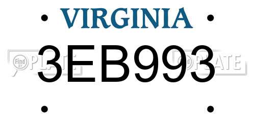 3EB993 Virginia License Plate