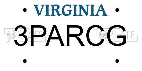 3PARCG Virginia License Plate