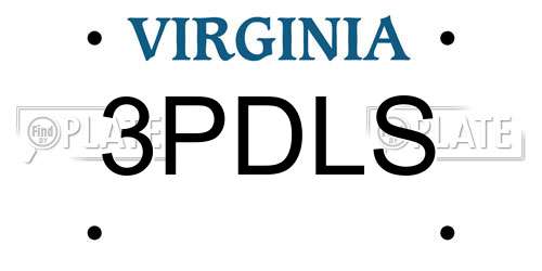 3PDLS Virginia License Plate