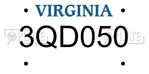 3QD050 Virginia License Plate