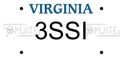 3SSI Virginia License Plate