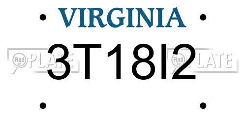3T18I2 Virginia License Plate