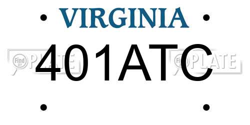 401ATC Virginia License Plate