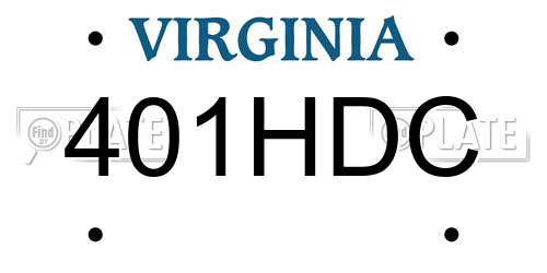 401HDC Virginia License Plate