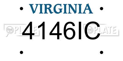 4146IC Virginia License Plate