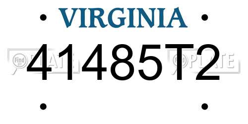 41485T2 Virginia License Plate