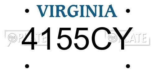 4155CY Virginia License Plate