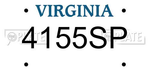 4155SP Virginia License Plate