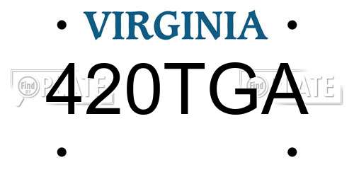 420TGA Virginia License Plate