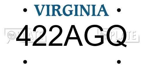 422AGQ Virginia License Plate
