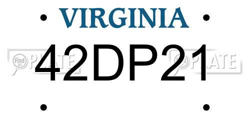 42DP21 Virginia License Plate