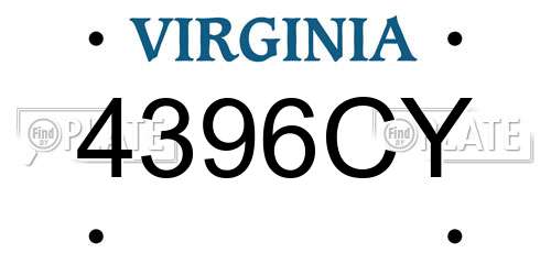 4396CY Virginia License Plate