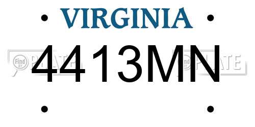 4413MN Virginia License Plate