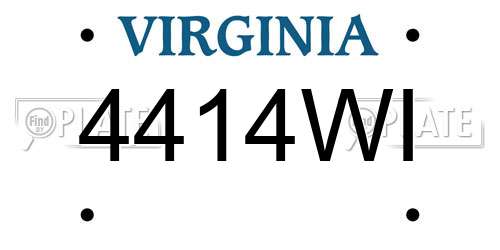 4414WI Virginia License Plate