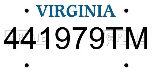 441979TM Virginia License Plate