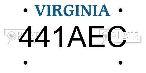 441AEC Virginia License Plate