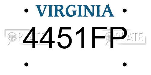 4451FP Virginia License Plate