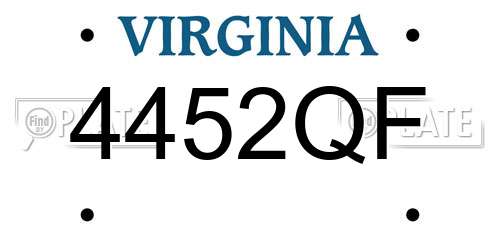 4452QF Virginia License Plate