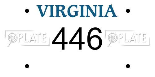 446 Virginia License Plate