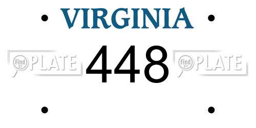 448 Virginia License Plate
