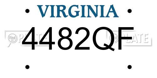 4482QF Virginia License Plate