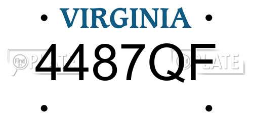 4487QF Virginia License Plate