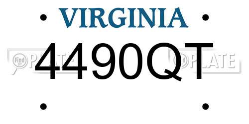 4490QT Virginia License Plate