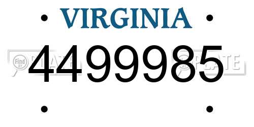 4499985 Virginia License Plate