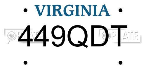 449QDT Virginia License Plate