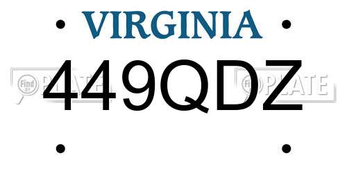 449QDZ Virginia License Plate