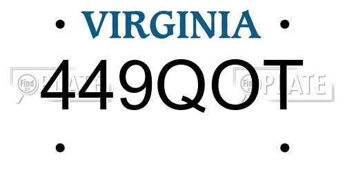 449QOT Virginia License Plate
