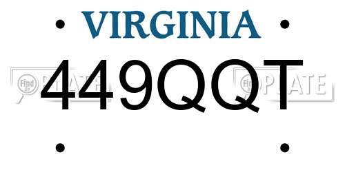 449QQT Virginia License Plate