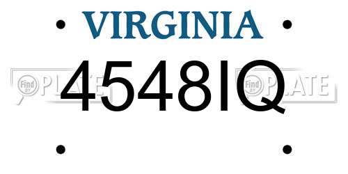 4548IQ Virginia License Plate