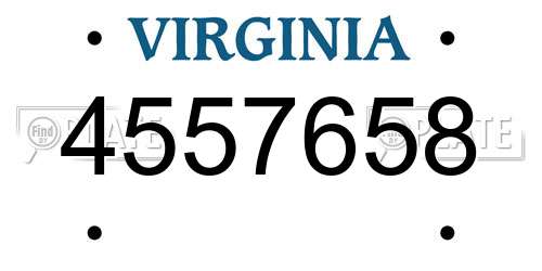 4557658 Virginia License Plate