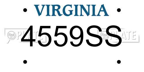 4559SS Virginia License Plate