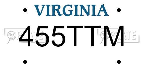 455TTM Virginia License Plate