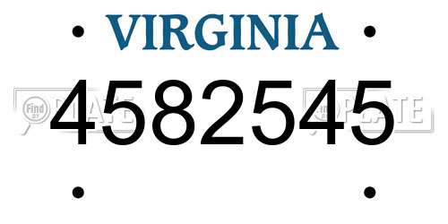 4582545 Virginia License Plate