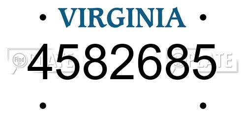 4582685 Virginia License Plate
