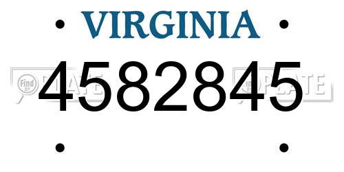 4582845 Virginia License Plate