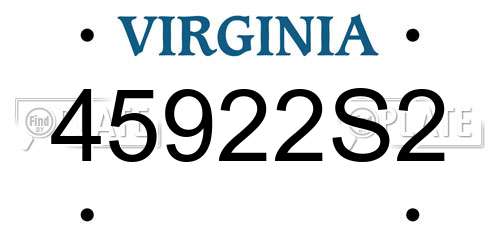 45922S2 Virginia License Plate