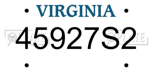 45927S2 Virginia License Plate