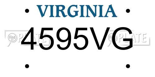 4595VG Virginia License Plate