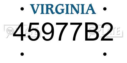 45977B2 Virginia License Plate