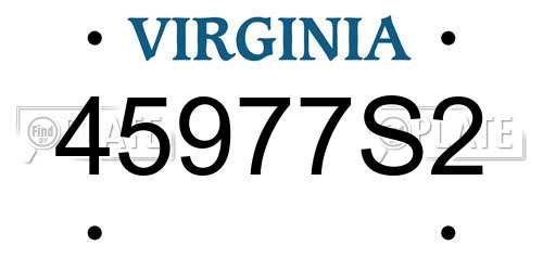45977S2 Virginia License Plate