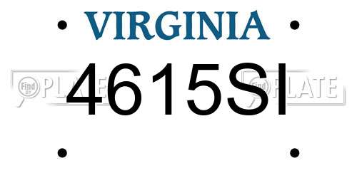 4615SI Virginia License Plate