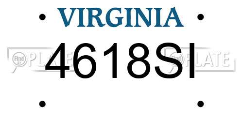 4618SI Virginia License Plate