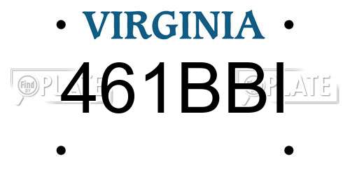 461BBI Virginia License Plate