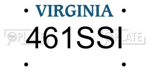 461SSI Virginia License Plate
