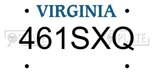 461SXQ Virginia License Plate