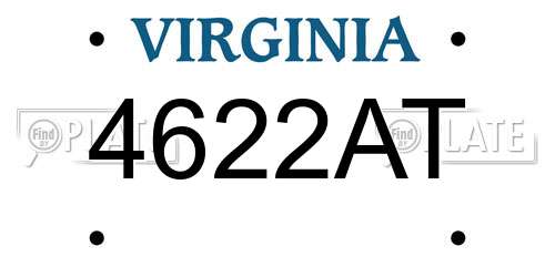 4622AT Virginia License Plate